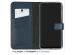Selencia Echt Lederen Bookcase Samsung Galaxy A55 - Blauw