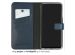 Selencia Echt Lederen Bookcase Samsung Galaxy A15 (5G/4G) - Blauw