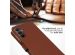 Selencia Echt Lederen Bookcase Samsung Galaxy A15 (5G/4G) - Lichtbruin