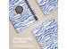iMoshion 360° Draaibare Design Bookcase Samsung Galaxy Tab S9 FE Plus - White Blue Stripes