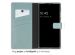 Selencia Echt Lederen Bookcase Samsung Galaxy S24 Ultra - Air Blue