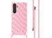 iMoshion Siliconen design hoesje met koord Samsung Galaxy S24 - Retro Pink
