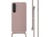 iMoshion Siliconen hoesje met koord Samsung Galaxy S24 Plus - Sand Pink