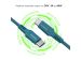 iMoshion Braided USB-C naar USB-C kabel - 1 meter - Donkerblauw