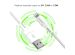 iMoshion Lightning naar USB kabel - Non-MFi - Gevlochten textiel - 0,5 meter - Wit