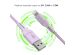 iMoshion Lightning naar USB kabel - Non-MFi - Gevlochten textiel - 1 meter - Lila