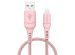 iMoshion Lightning naar USB kabel - Non-MFi - Gevlochten textiel - 1 meter - Roze