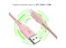 iMoshion Lightning naar USB kabel - Non-MFi - Gevlochten textiel - 2 meter - Roze