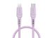 iMoshion Lightning naar USB-C kabel - Non-MFi - Gevlochten textiel - 1 meter - Lila