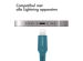 iMoshion Lightning naar USB-C kabel - Non-MFi - Gevlochten textiel - 2 meter - Donkerblauw