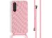 iMoshion Siliconen design hoesje met koord Samsung Galaxy S23 FE - Retro Pink