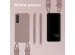 Selencia Siliconen hoesje met afneembaar koord Samsung Galaxy S23 FE - Sand Pink