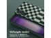 Selencia Siliconen design hoesje met afneembaar koord Samsung Galaxy S23 FE - Irregular Check Green