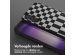 Selencia Siliconen design hoesje met afneembaar koord Samsung Galaxy S23 FE - Irregular Check Black
