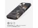Selencia Aurora Fashion Backcover iPhone 15 - Duurzaam hoesje - 100% gerecycled - Zwart Marmer