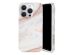 Selencia Aurora Fashion Backcover iPhone 15 Pro - Duurzaam hoesje - 100% gerecycled - Wit Marmer