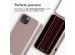 iMoshion Siliconen hoesje met koord iPhone 15 - Sand Pink