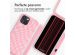 iMoshion Siliconen design hoesje met koord iPhone 15 - Retro Pink