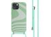 iMoshion Siliconen design hoesje met koord iPhone 15 - Retro Green