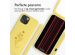 iMoshion Siliconen design hoesje met koord iPhone 15 - Flower Yellow