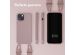 Selencia Siliconen hoesje met afneembaar koord iPhone 15 - Sand Pink