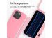 iMoshion Siliconen hoesje met koord iPhone 15 Pro - Roze