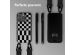 Selencia Siliconen design hoesje met afneembaar koord iPhone 15 Pro - Irregular Check Black