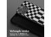 Selencia Siliconen design hoesje met afneembaar koord iPhone 15 Pro - Irregular Check Black