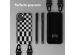 Selencia Siliconen design hoesje met afneembaar koord iPhone 15 Plus - Irregular Check Black