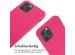 iMoshion Siliconen hoesje met koord iPhone 12 (Pro) - Fluor Roze