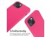 iMoshion Siliconen hoesje met koord iPhone 13 - Fluor Roze
