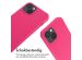 iMoshion Siliconen hoesje met koord iPhone 14 - Fluor Roze