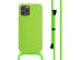 iMoshion Siliconen hoesje met koord iPhone 12 (Pro) - Fluor Groen