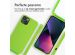 iMoshion Siliconen hoesje met koord iPhone 14 - Fluor Groen