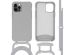 iMoshion Color Backcover met afneembaar koord iPhone 12 (Pro) - Grijs