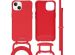iMoshion Color Backcover met afneembaar koord iPhone 13 - Rood