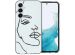 iMoshion Design hoesje Samsung Galaxy A54 (5G) - Abstract Gezicht - Wit / Zwart