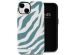 Selencia Vivid Backcover iPhone 14 - Colorful Zebra Pine Blue
