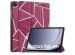 iMoshion Trifold Design Bookcase Samsung Galaxy Tab A9 Plus - Bordeaux Graphic
