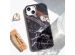 Selencia Aurora Fashion Backcover iPhone SE (2022 / 2020) / 8 / 7 - Duurzaam hoesje - 100% gerecycled - Zwart Marmer