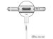 iMoshion Lightning naar USB kabel iPhone 8 - MFi certificering - Gevlochten textiel - 1,5 meter - Wit