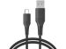 iMoshion USB-C naar USB kabel iPhone 15 Pro - Gevlochten textiel - 1,5 meter - Zwart