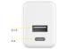 Accezz Wall Charger Samsung Galaxy S23 Plus - Oplader - USB-C en USB aansluiting - Power Delivery - 20 Watt - Wit