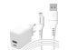 Accezz Wall Charger met Lightning naar USB kabel iPhone 8 Plus - Oplader - MFi certificering - 20 Watt - 1 meter - Wit