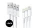3x Lightning naar USB-kabel iPhone 12 - 1 meter - Wit