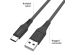 iMoshion 2 pack USB-C naar USB kabel Samsung Galaxy A12 - Gevlochten textiel - 1,5 meter - Zwart