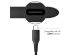 iMoshion 2 pack USB-C naar USB kabel Samsung Galaxy A70 - Gevlochten textiel - 1,5 meter - Zwart