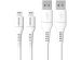 Accezz 2 pack Lightning naar USB kabel iPhone Xr - MFi certificering - 2 meter - Wit