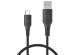 iMoshion Braided USB-C naar USB kabel Huawei P30 Lite - 1 meter - Zwart