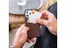Accezz Premium Leather Card Slot Backcover iPhone 14 Plus - Bruin